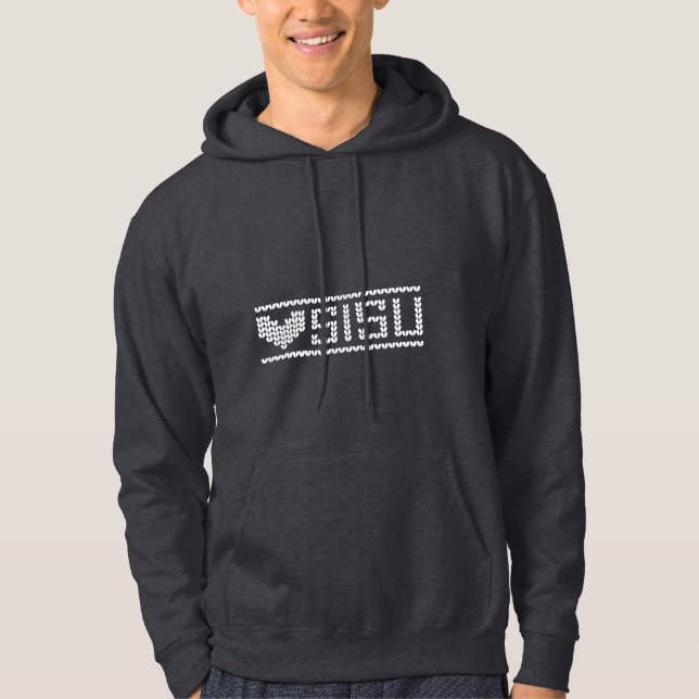 Sisu Heart Stickad 2 Mörk Hoodie (Framsida)