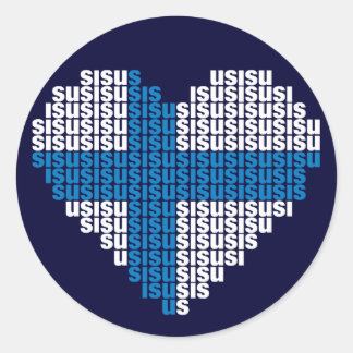 Sisu Heart Sticker Runt Klistermärke