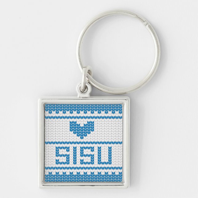 Sisu Hjärtstickad Nyckelring 1 (Framsidan)