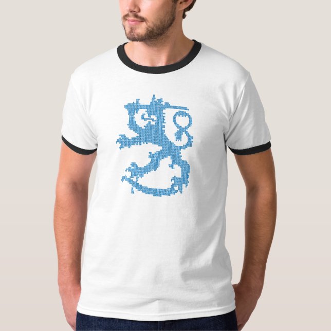 Sisu lejon manar T-tröja för Ringer T Shirt (Framsida)
