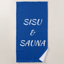 SISU & Sauna Finska Beach Towel (blå)