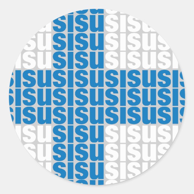 Sisu Sticker Runt Klistermärke (Framsida)
