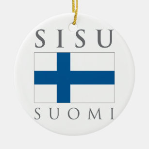 Sisu Suomi Julgransprydnad Keramik