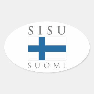 Sisu Suomi Ovalt Klistermärke