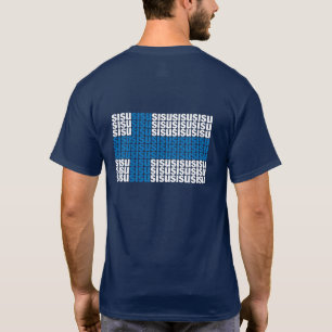 Sisu tillbaka grundläggande mörk T-tröja T-shirt