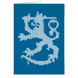 Sisu White Lion Folding Card Hälsningskort