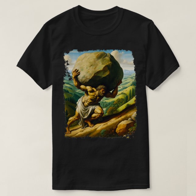 Sisyphus Eternkämple Renaissance Artwork Musa T Shirt (Design framsida)
