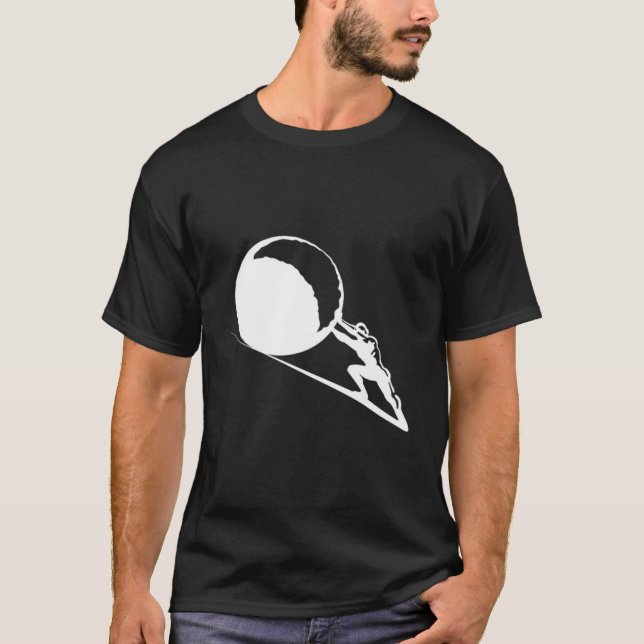 Sisyphus grekiska Mythology Sisyphus T Shirt (Framsida)