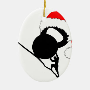 Sisyphus Kettlebell god jul Julgransprydnad Keramik