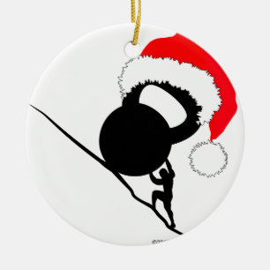 Sisyphus Kettlebell god jul Julgransprydnad Keramik