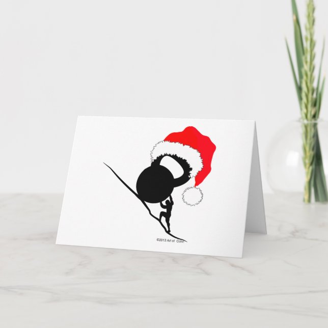 Sisyphus Kettlebell God jul Tack Kort (Framsida)