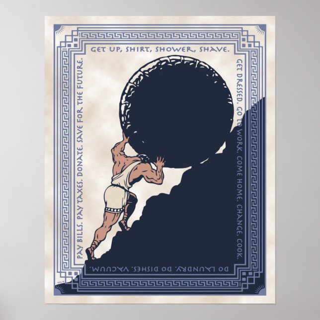 Sisyphus Mundane Sten Poster (Framsidan)