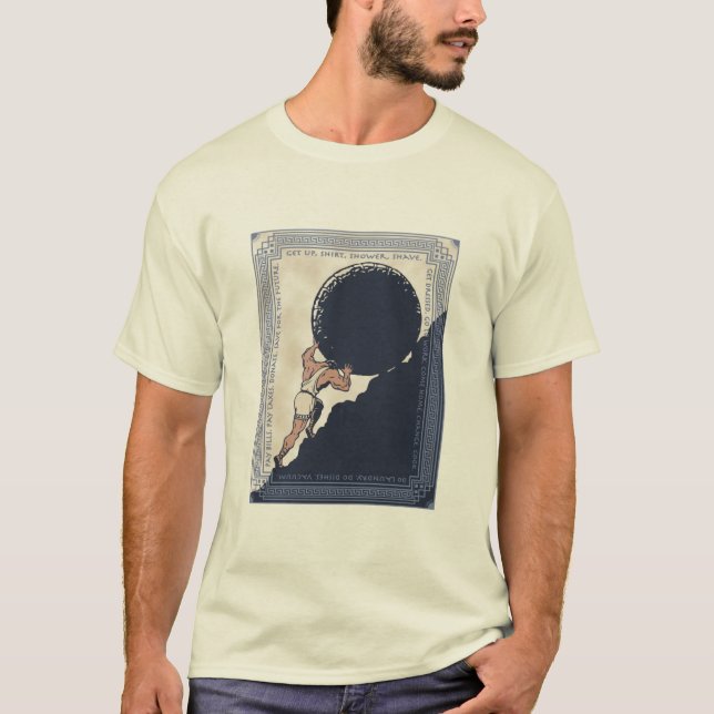 Sisyphus Mundane Sten T Shirt (Framsida)