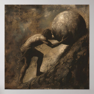 Sisyphus och Hans Boulder Poster