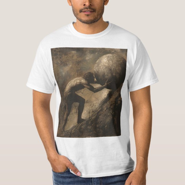 Sisyphus och Hans Boulder T Shirt (Framsida)