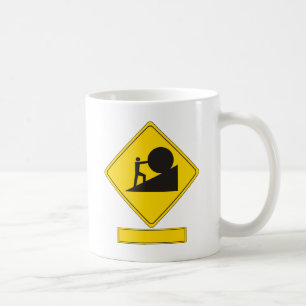 Sisyphus vägmärke kaffemugg