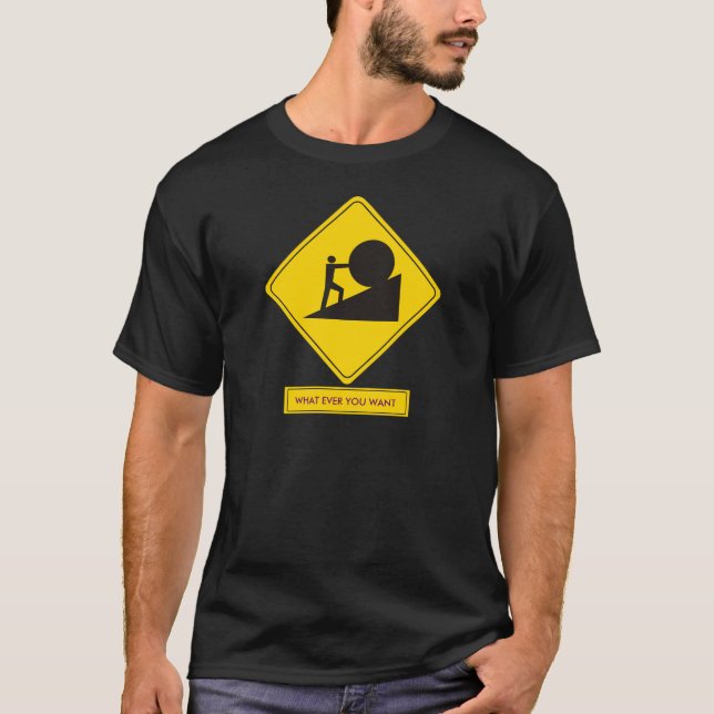 Sisyphus vägmärke tee (Framsida)