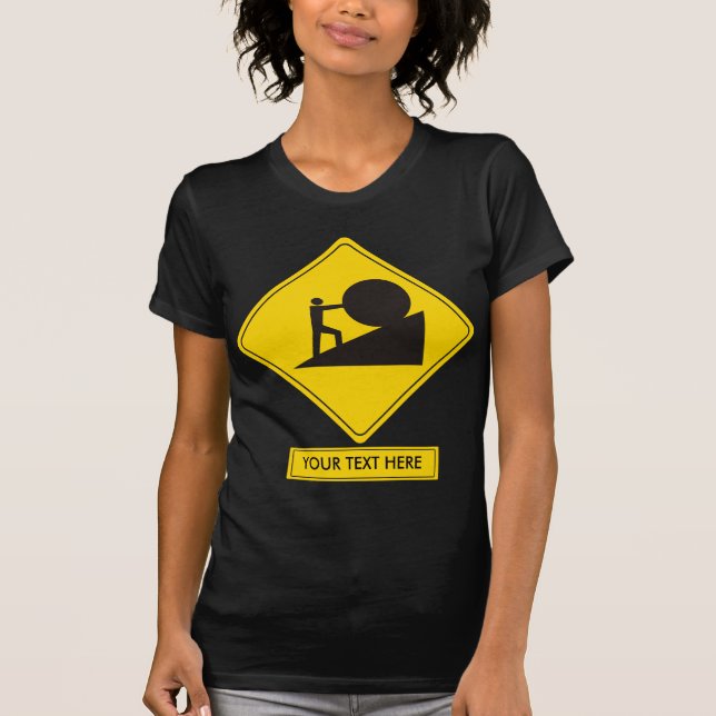 Sisyphus vägmärke tee shirt (Framsida)