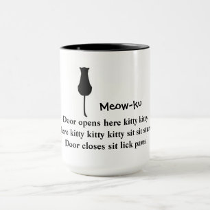 Sit and Stare: Meow-ku Cat Mugg