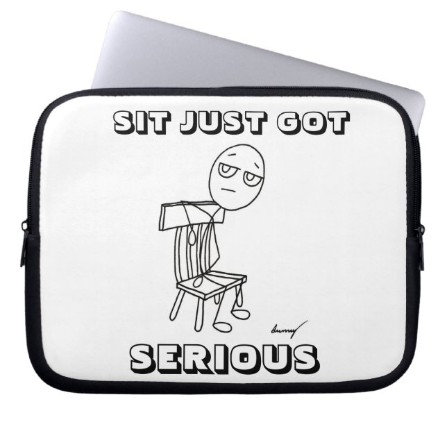SIT BARA HAR SERIÖUS Laptop sleeve (Framsidan)