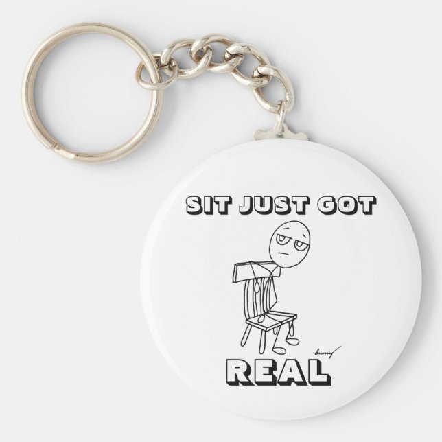 SIT BART HAR REAL-nyckelkedja Nyckelring (Framsidan)