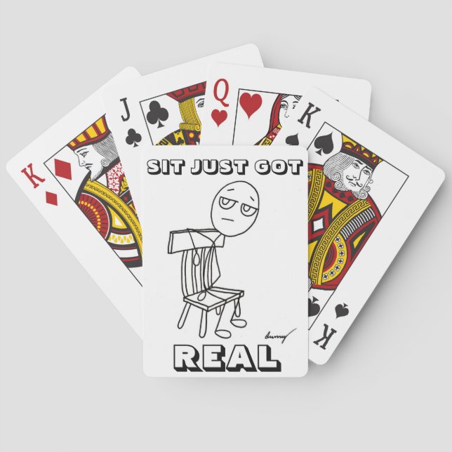 SIT HAR REAL-uppspelningskort Kortlek (Baksidan)