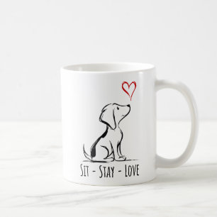 Sit-Stanna-Kärlek Beagle Kaffemugg