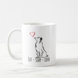 Sit-Stanna-Kärlek-Gräns Collie Kaffemugg