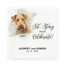 Sit, Stay & Celebrate Airedale Terrier Wedding
