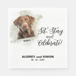 Sit, Stay & Celebrate Chesapeake Bay Retriever Pappersservett