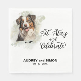 Sit, Stay & Celebrate Miniature American Shepherd Pappersservett
