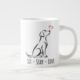 Sit-Stay-Love Labrador Jumbo Mugg