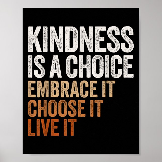 Sitive Message Retro Kindness Vintage Motivational Poster (Framsidan)