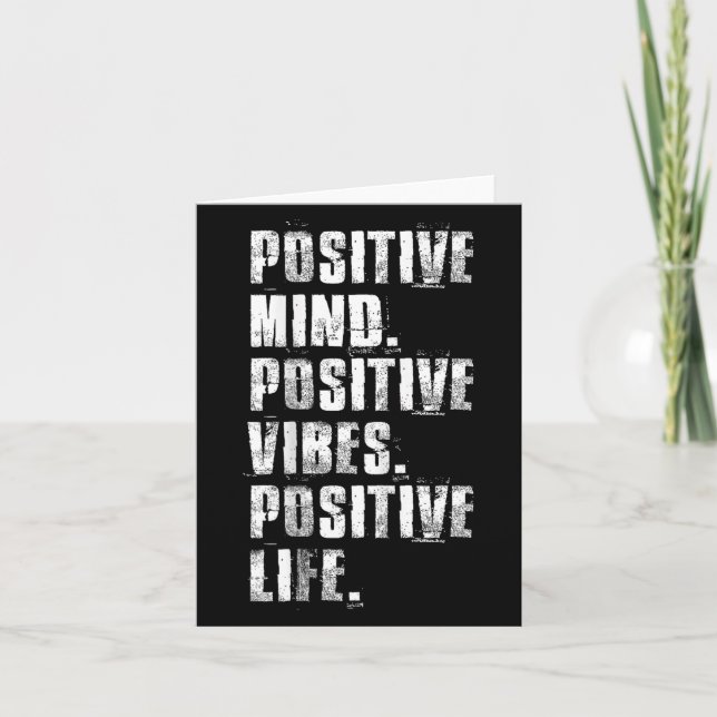 Sitive Mind Sitive Vibes Sitive Life Motivational  Kort (Framsida)