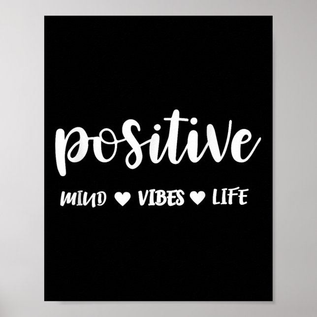 Sitive Mind Sitive Vibes Sitive Life Motivational  Poster (Framsidan)