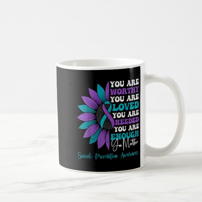 Sitive Motivational Suprt Suicide Prevention Aware Kaffemugg (Höger)
