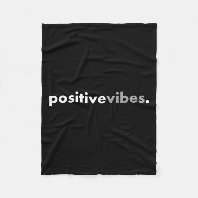 Sitive Vibes Motivational Encouraging Message Fun  Fleecefilt (Framsidan)