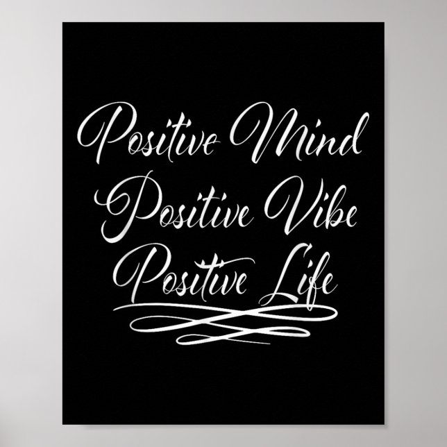 Sitives Mind Sitive Vibe Sitive Life Motivation Qu Poster (Framsidan)
