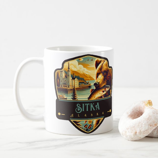 Sitka, Alaska | Antik Kaffemugg (Med munk)