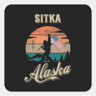 Sitka Alaska Fyrkantigt Klistermärke