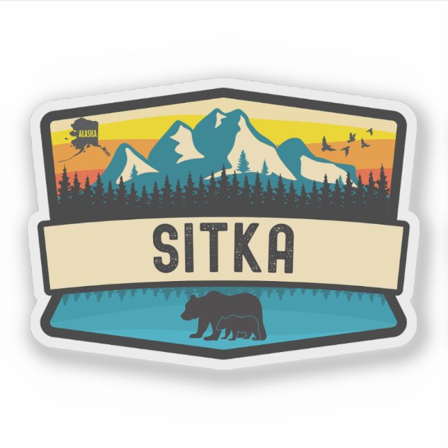 Sitka, Alaska Klistermärken (Framsida)