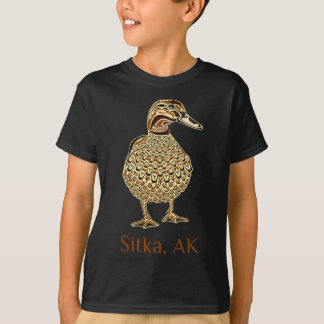 Sitka Alaska Mallard Anka Bird Älskare Native Amer T Shirt