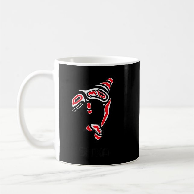 Sitka Alaska Native Indian Orca Killer Wh Kaffemugg (Vänster)