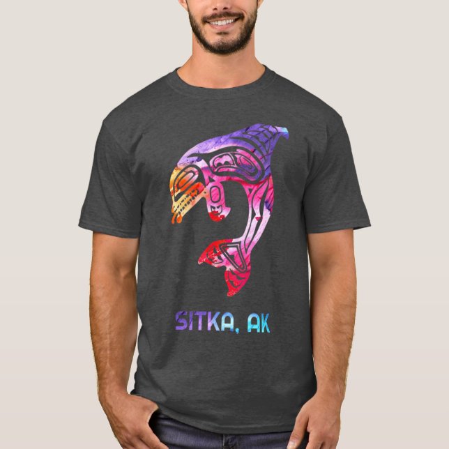 Sitka Alaska PNW indian orka T Shirt (Framsida)