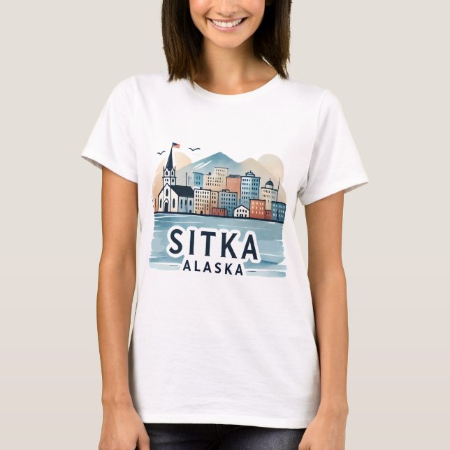 Sitka Alaska T Shirt (Framsida)