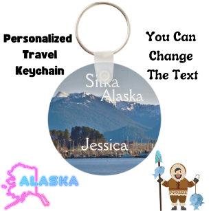 Sitka Alaska Travel Junkie Personlig Nyckelring