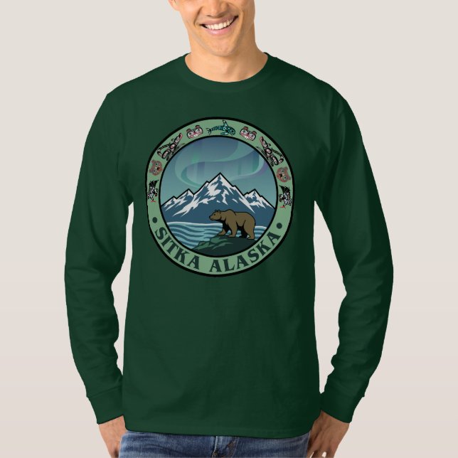 Sitka Alaska USA T Shirt (Framsida)