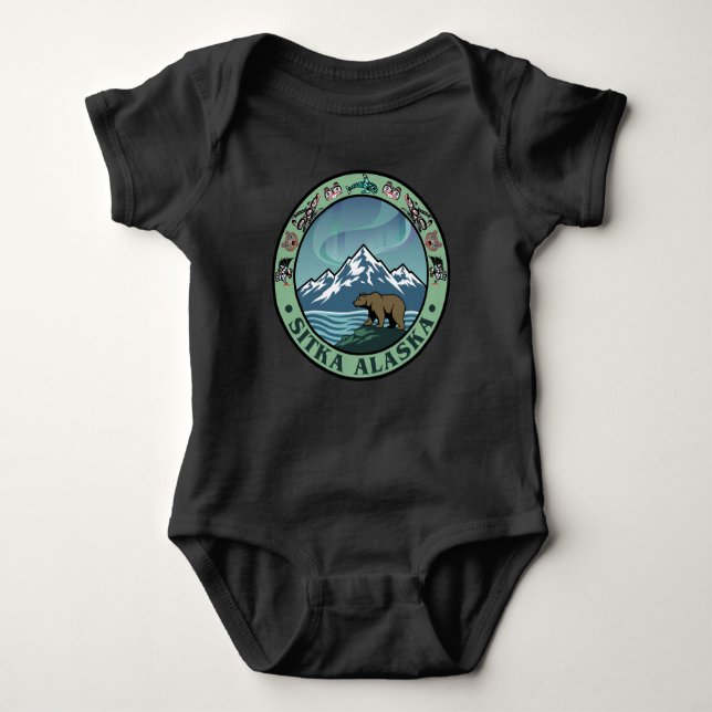 Sitka Alaska USA T Shirt (Framsida)
