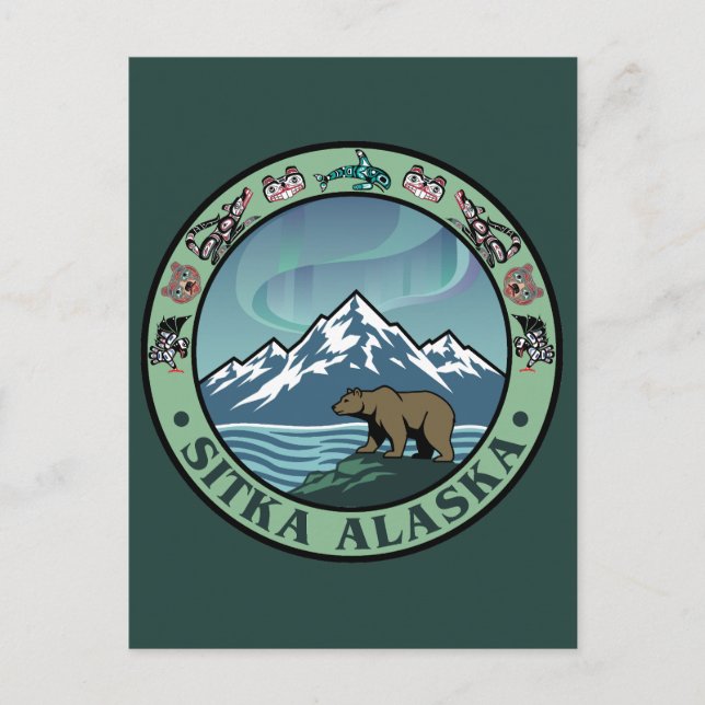 Sitka Alaska USA Vykort (Framsida)