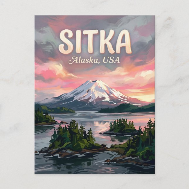 Sitka Sound Alaska Resor Vykort (Framsida)